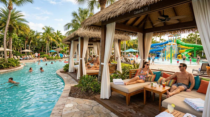 create premium resort, water park and theme park 3d masterplan render