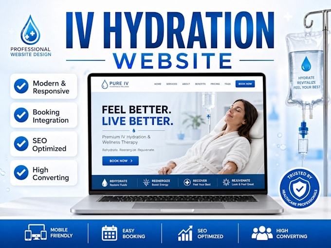 develop iv hydration website iv therapy website iv hydration medical website