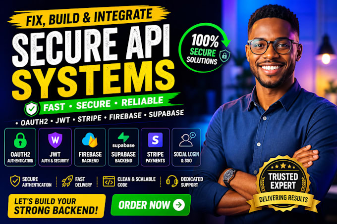 secure API integration with oauth2 jwt stripe firebase, supabase auth
