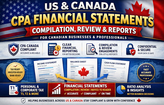 prepare CPA canada compilation, review, and financial statements