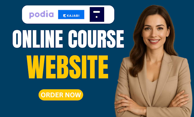 create,setup online course website on kajabi, thinkific, learnworld