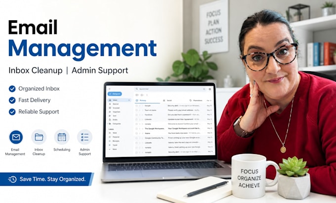 be your virtual assistant for email management, inbox cleanup and admin support