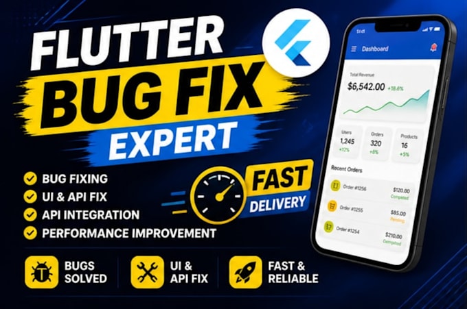 fix flutter bugs, UI issues, and API integration fast