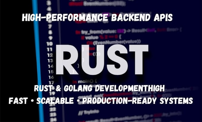 build high performance backend API in rust and golang