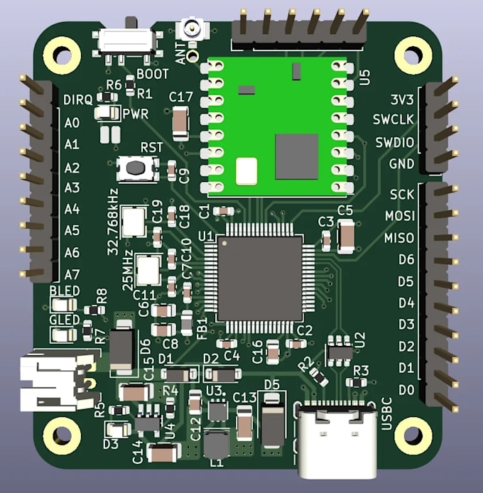 design lora rf pcb for long range communication with antenna optimization