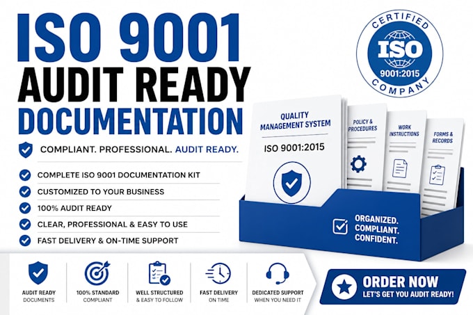 prepare iso 9001 documentation and audit ready qms system
