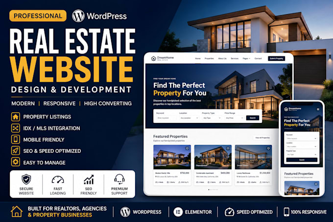 build a professional real estate wordpress website with idx integration