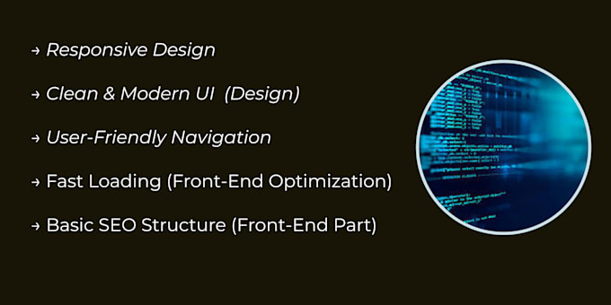 design and develop a responsive front end website
