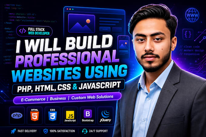 develop custom PHP website with admin panel