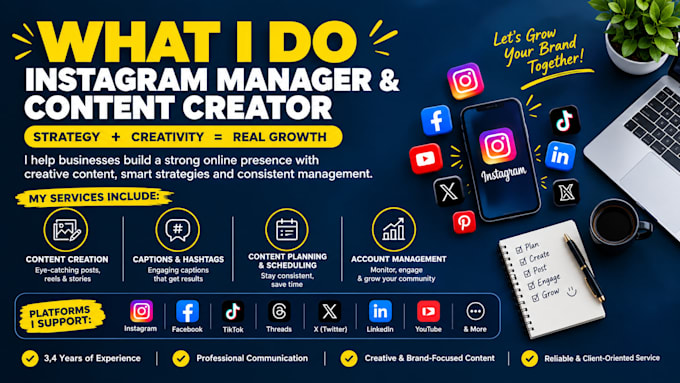 be your instagram manager and content creator