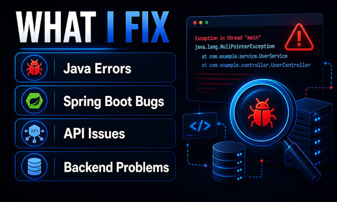 fix java spring boot bugs and errors