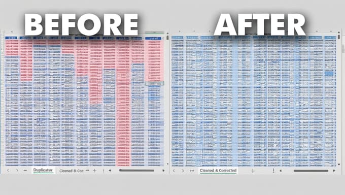 do excel data cleaning, formatting, data analysis automation and visualization