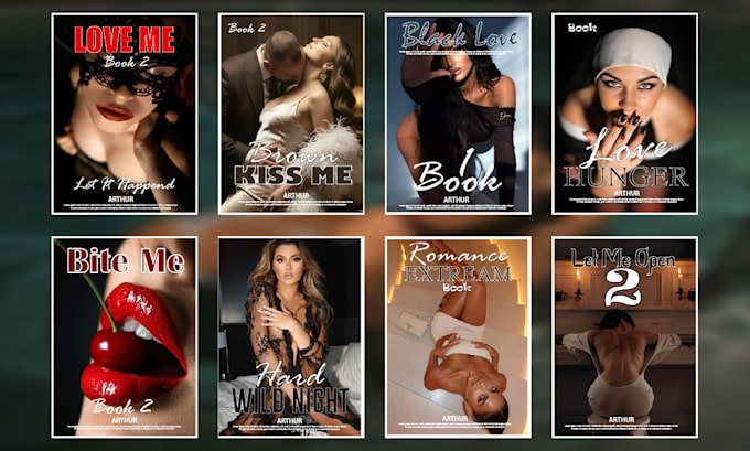 do professional dark romance, KDP book cover design