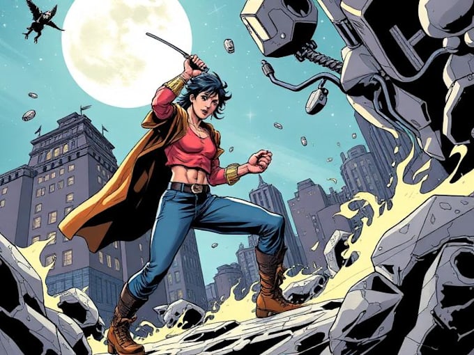 comic book illustration with comic book illustrator
