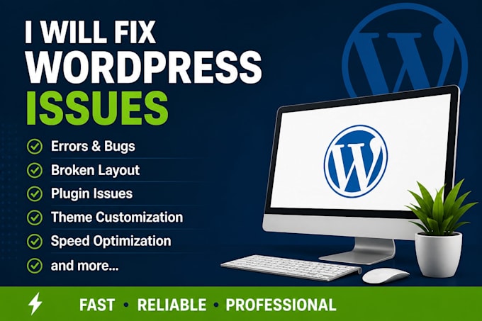 fix wordpress errors, bugs, and broken website issues fast