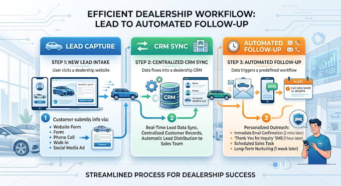 integrate and automate zoho CRM hubspot and boomtown for automative dealerships