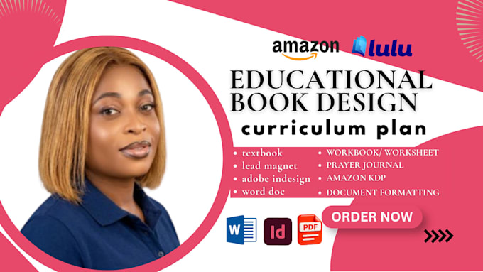 design format educational textbook, curriculum plan, workbook, lead magnet