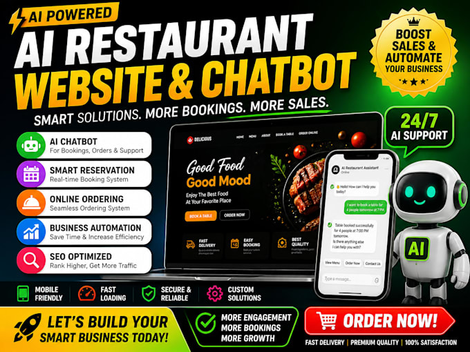 do ai restaurant business website ai develop ai chatbot custom ai integration
