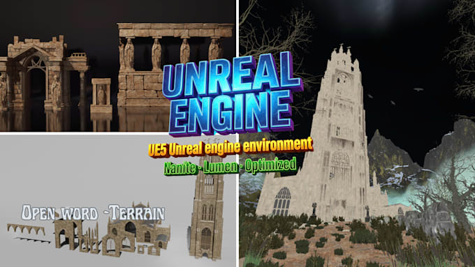 build a game level environment in unreal engine 5 with lumen and nanite