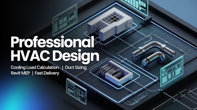 do hvac design cooling load calculation duct sizing and mep drawings