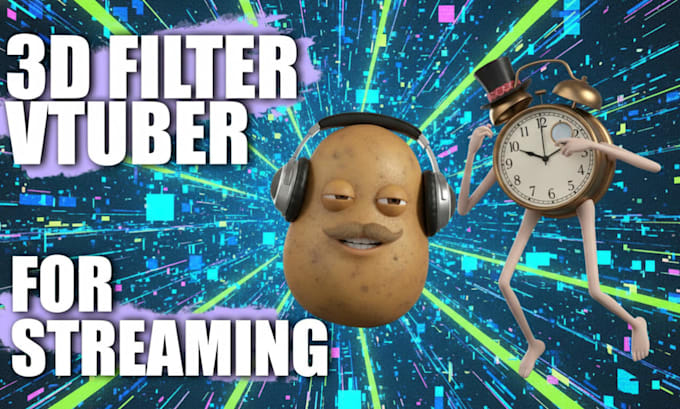 create custom 3d vtuber filter burnt peanut vrchat avatar ar filter for stream