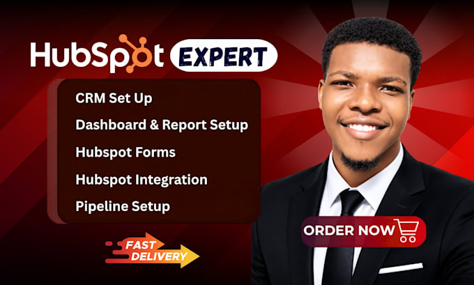 setup hubspot CRM, dashboards, reports, forms, pipelines integration