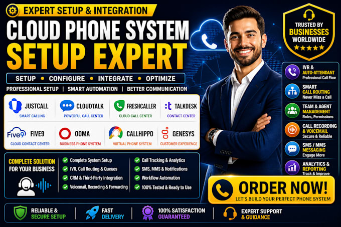 setup justcall cloudtalk freshcaller talkdesk five9 ooma callhippo genesys