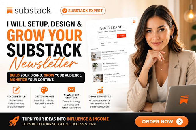 setup substack, edit and promote substack newsletter, grow substack subscribers