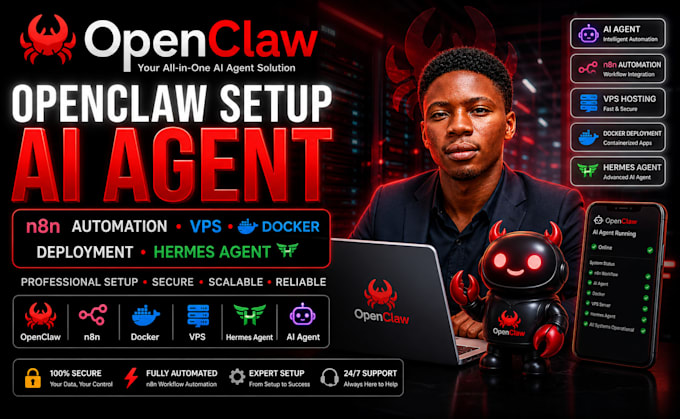 openclaw setup ai agent n8n automation vps docker deployment hermes agent