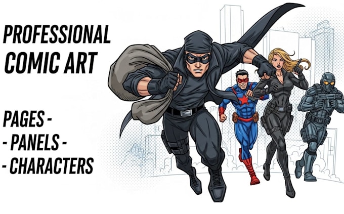 draw professional comic book pages, panels, and graphic novel art