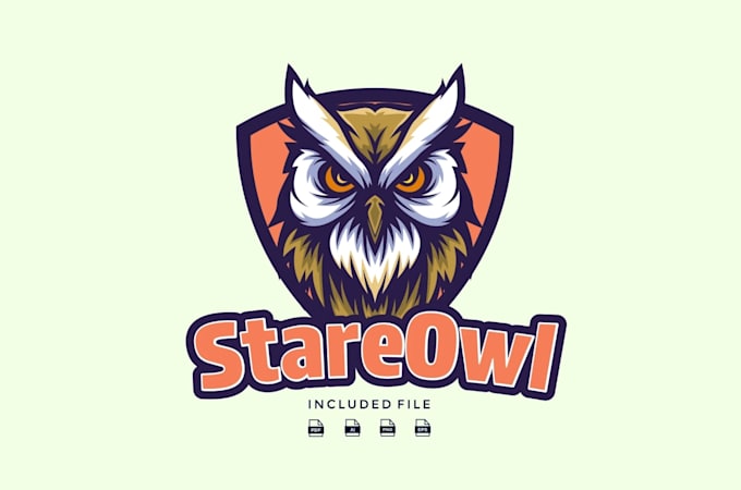 do modern high qulity amazing owl logo
