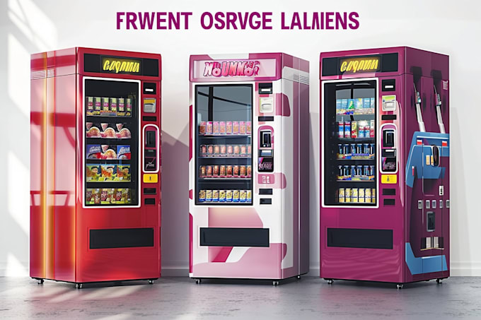 professional vending machine flyer and proposal catalog design
