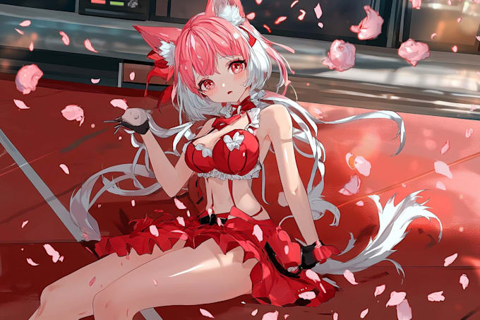 draw anime illustration with creative concept and pose