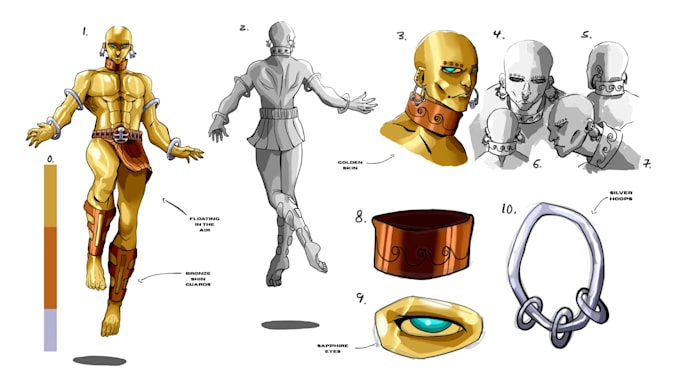 design professional stylized character concept art
