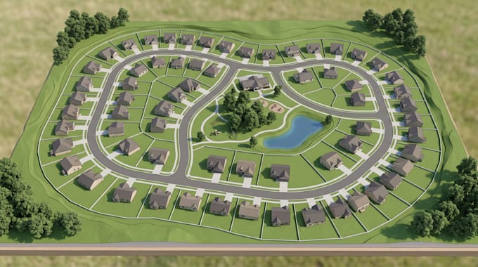 design real estate land subdivision site plan, plot plan and parcel map