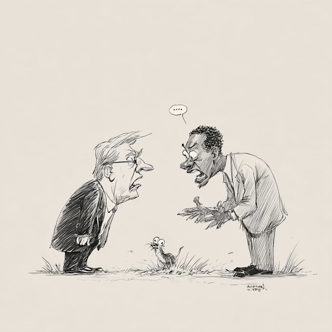 create a political cartoon art