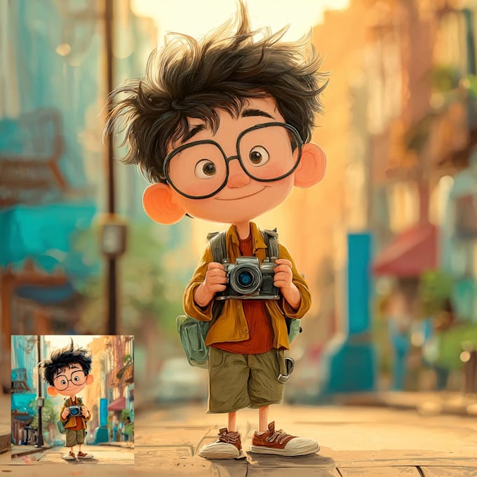 transform your photo into a disney pixar style cartoon