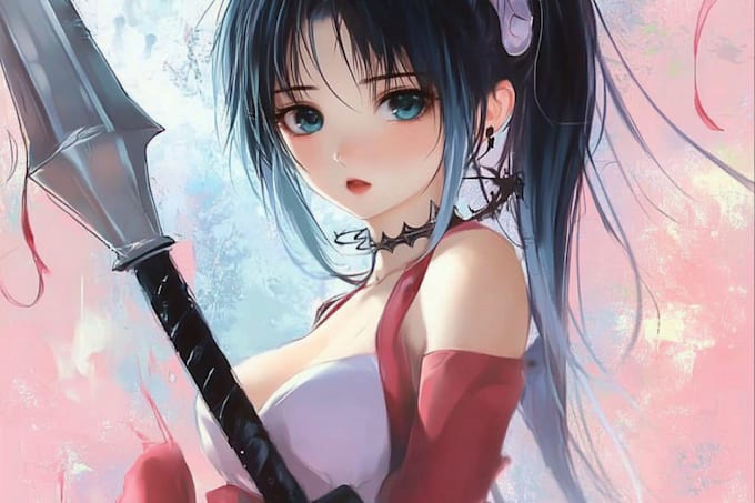 draw anime portrait with expressive face and style