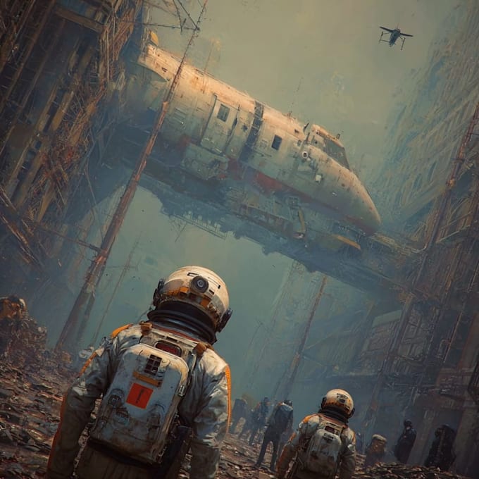 design sci fi art, concept art, sci fi art illustrationh