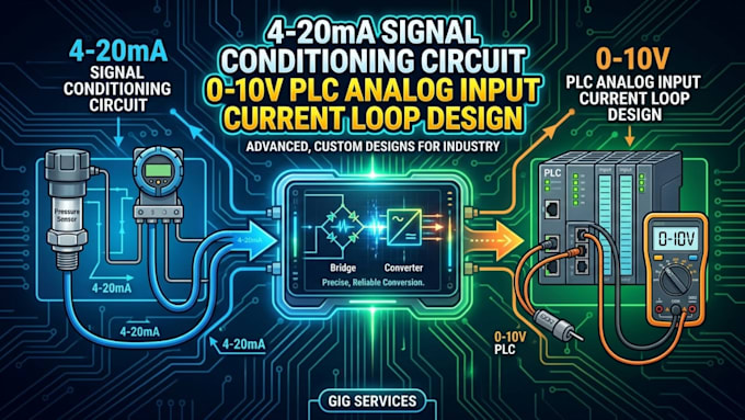 4 20ma signal conditioning, circuit 0 10v plc analog input, current loop design