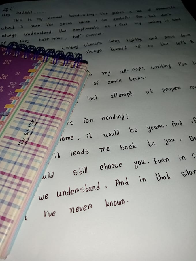 write neat beautiful letter