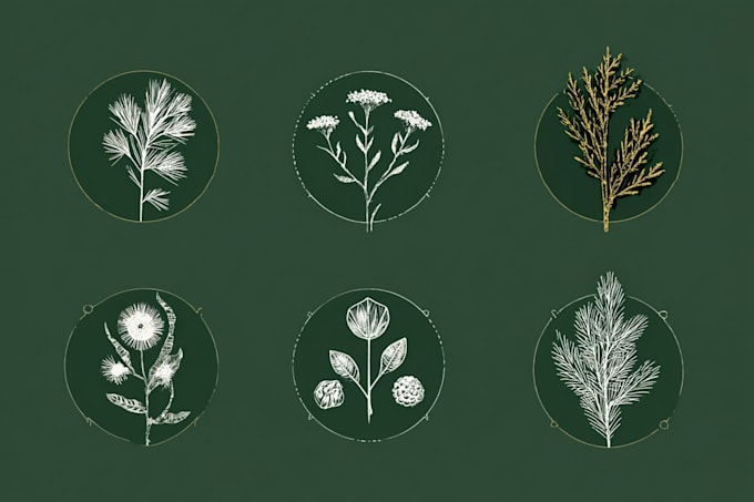 create boho, botanical, whimsical, and floral logo design