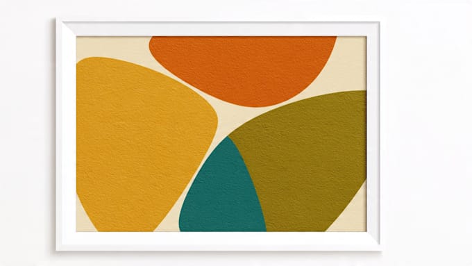 make mid century modern digital wall art for etsy store
