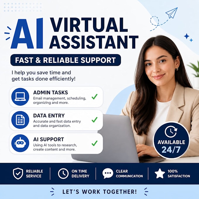 be your ai virtual assistant for admin tasks and data entry