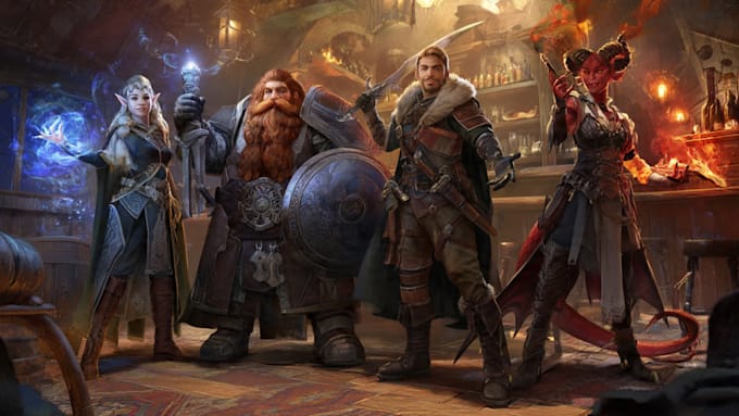 draw your dnd party art or dnd character art