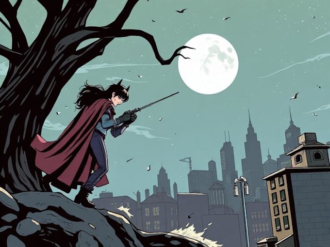 comic book illustration, comic graphic