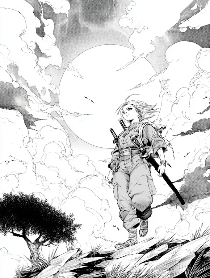 draw anime manga panels for your comic or webtoon