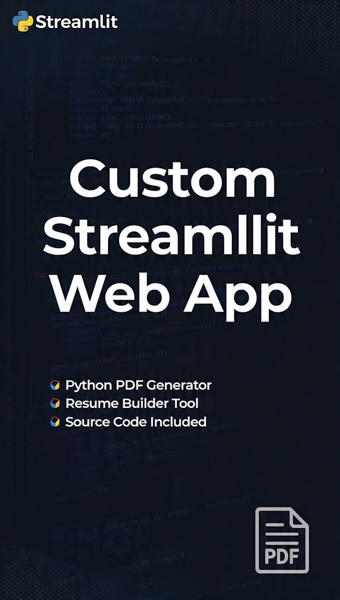 develop resume builder web app with pdf export