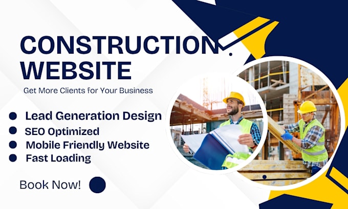 design a professional construction website for builders and contractors