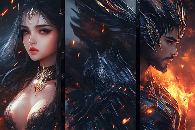 create epic fantasy portrait with cinematic lighting